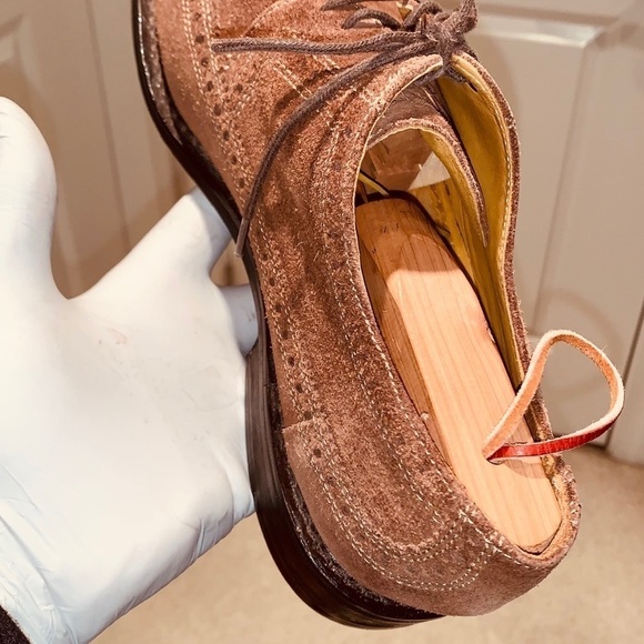 Cole Haan Wingtip Suede Oxford Shoes. - Picture 6 of 14